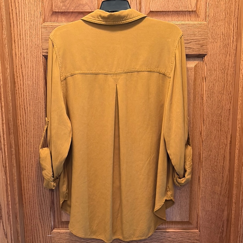 Knox Rose Mustard Button-Up Women's Blouse - Picture 3 of 3